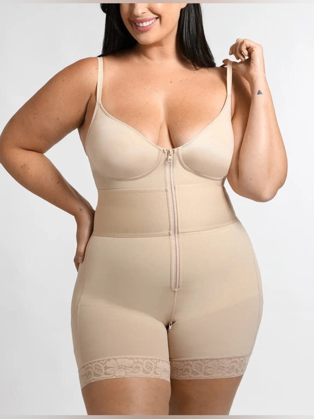 Shapellx AirSlim® ElasticFuse Waistband Shaping Bodysuit Beige 4XL NWT Shapewear
